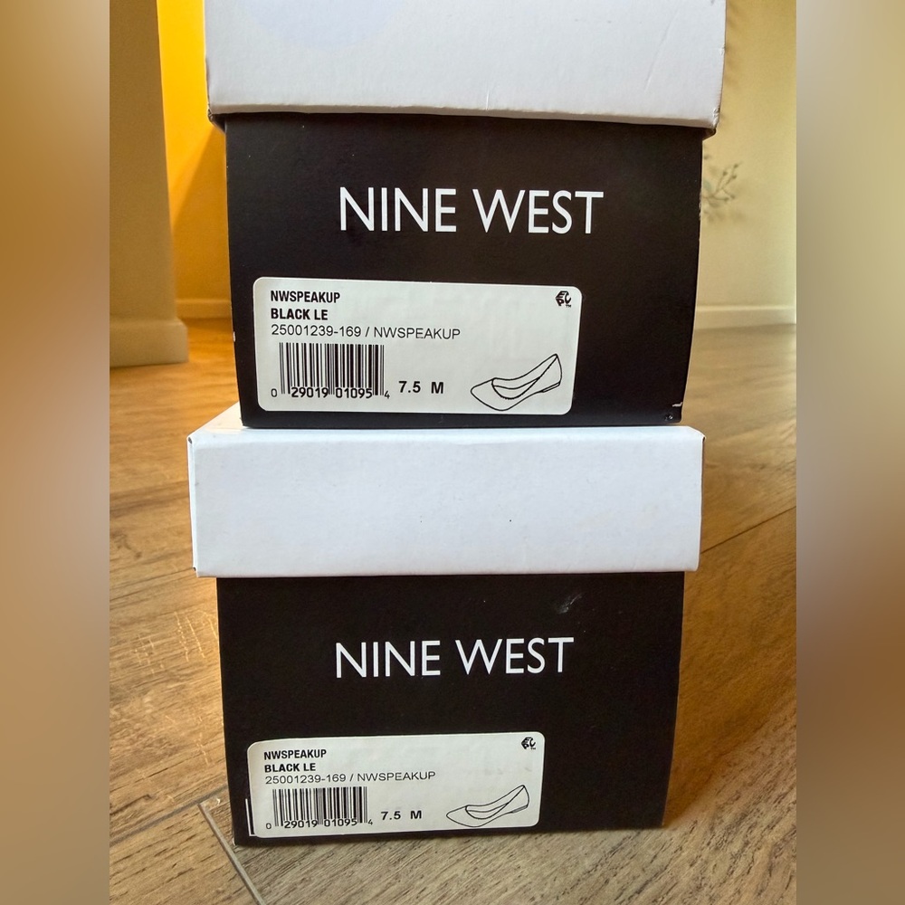 Nine West Speakup Black Leather 7.5 - Picture 4 of 4